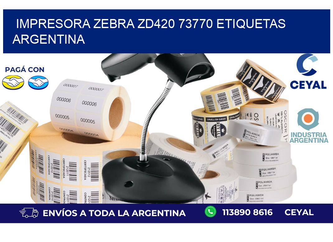 Impresora zebra zd420 73770 etiquetas argentina