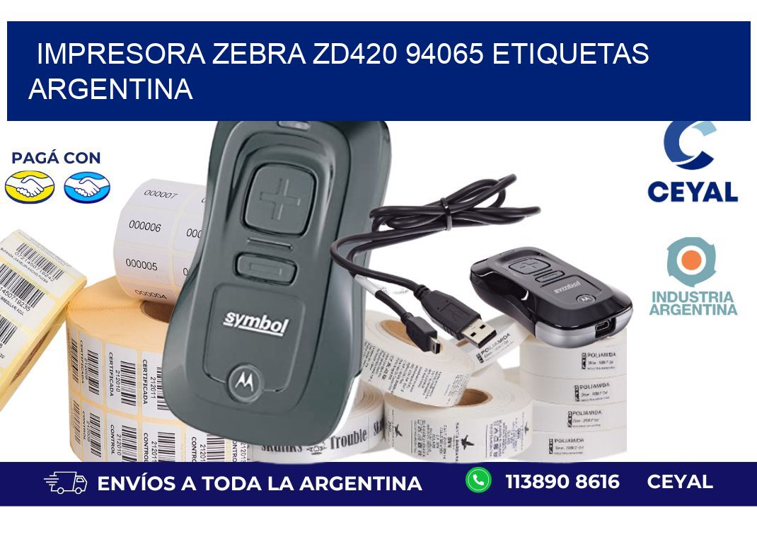 Impresora zebra zd420 94065 etiquetas argentina