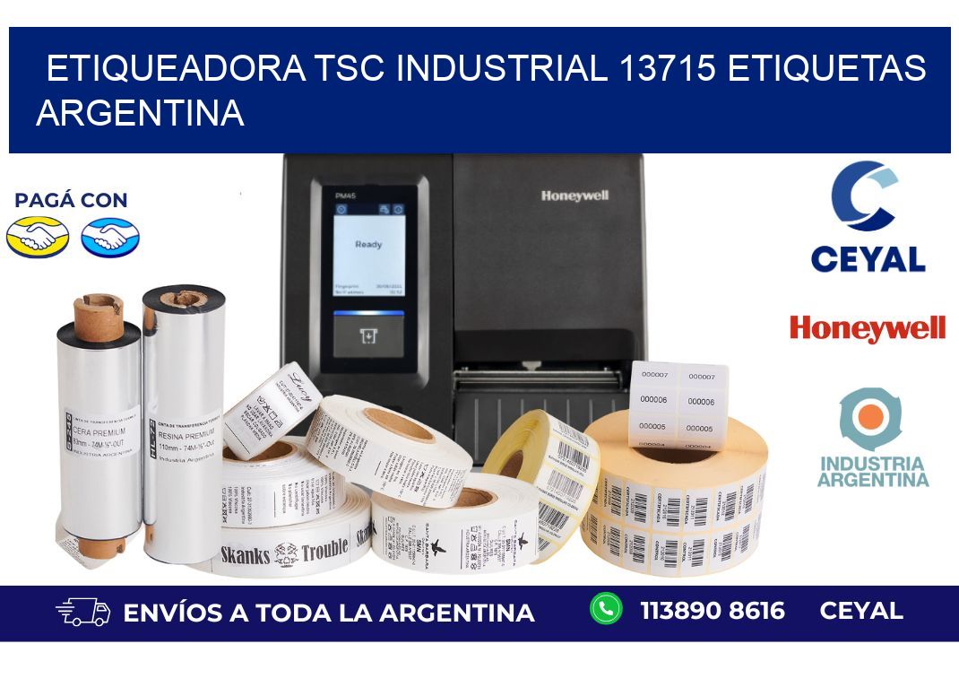 etiqueadora tsc industrial 13715 etiquetas argentina