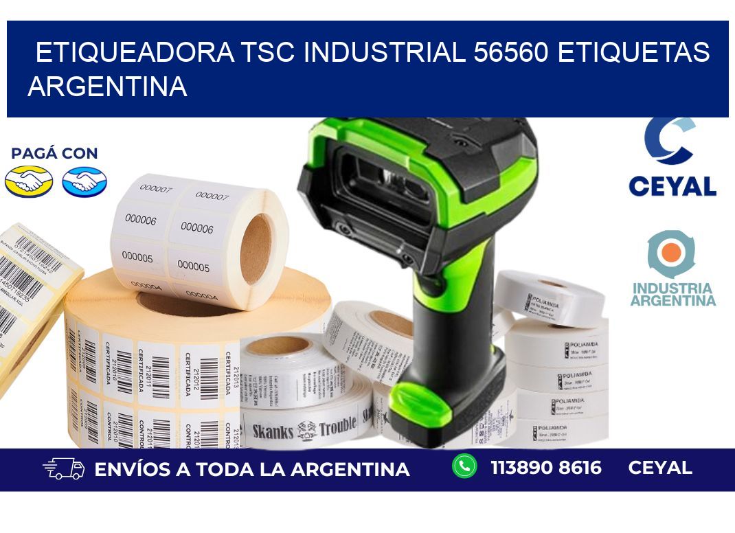 etiqueadora tsc industrial 56560 etiquetas argentina