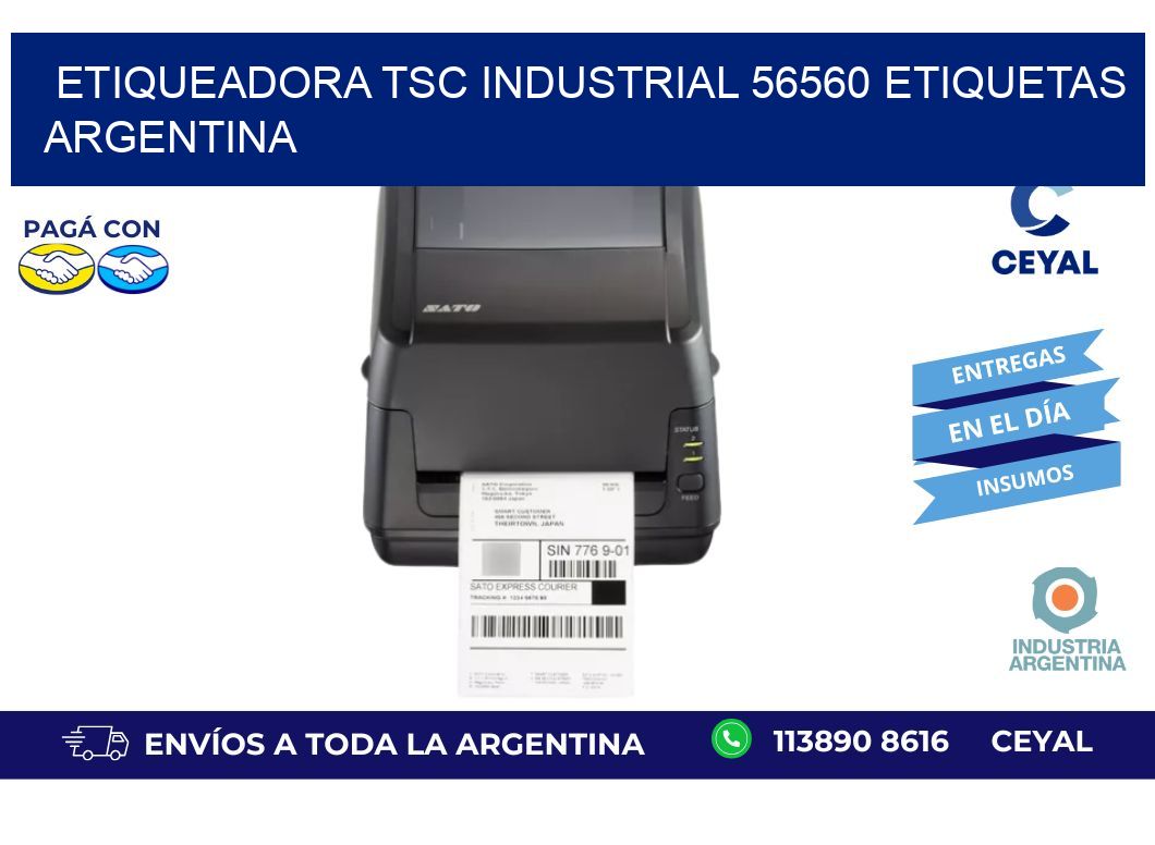etiqueadora tsc industrial 56560 etiquetas argentina