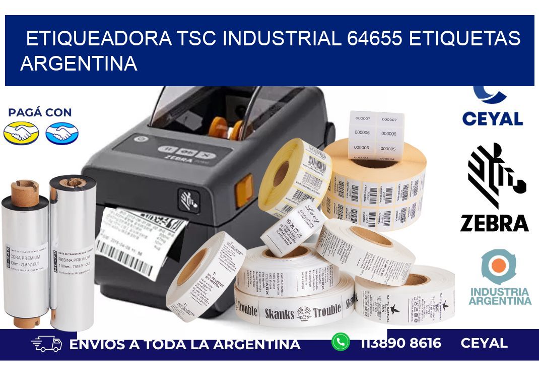 etiqueadora tsc industrial 64655 etiquetas argentina