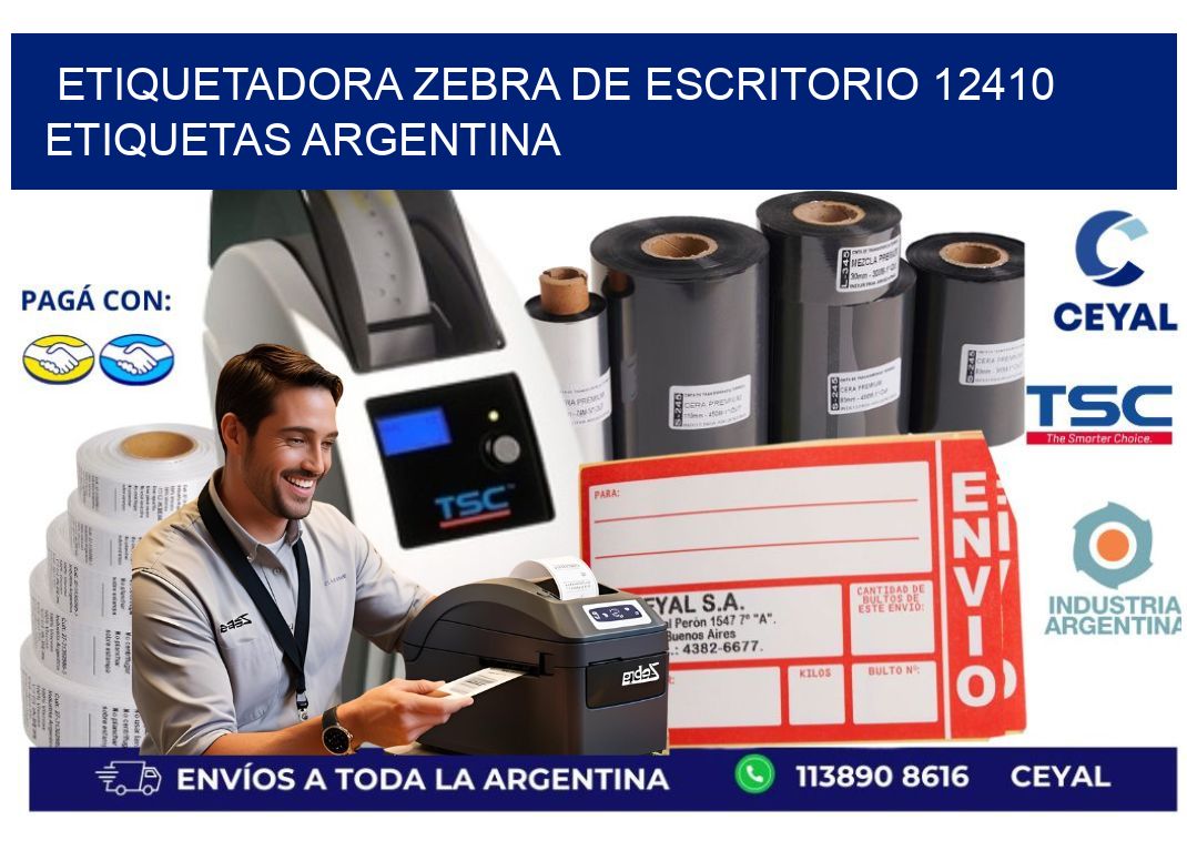 etiquetadora zebra de escritorio 12410 etiquetas argentina