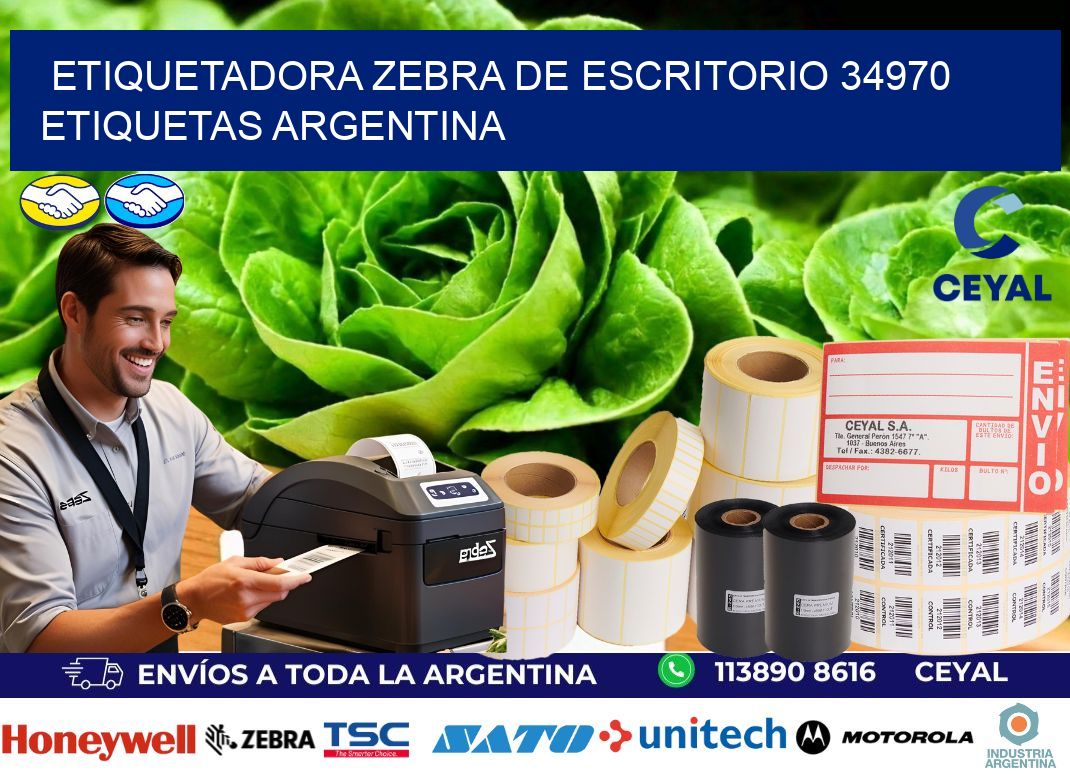etiquetadora zebra de escritorio 34970 etiquetas argentina