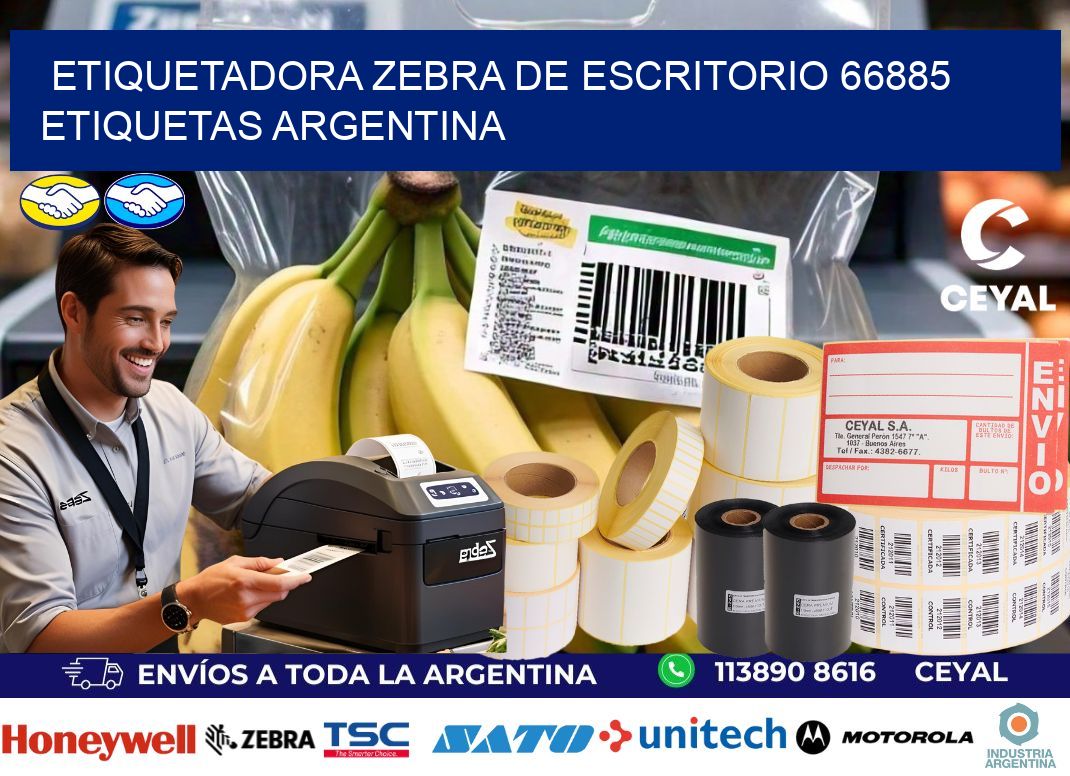 etiquetadora zebra de escritorio 66885 etiquetas argentina