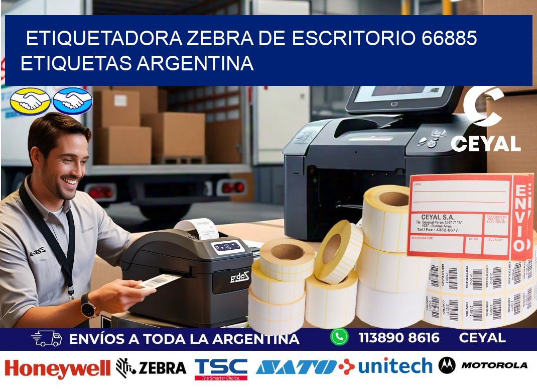 etiquetadora zebra de escritorio 66885 etiquetas argentina