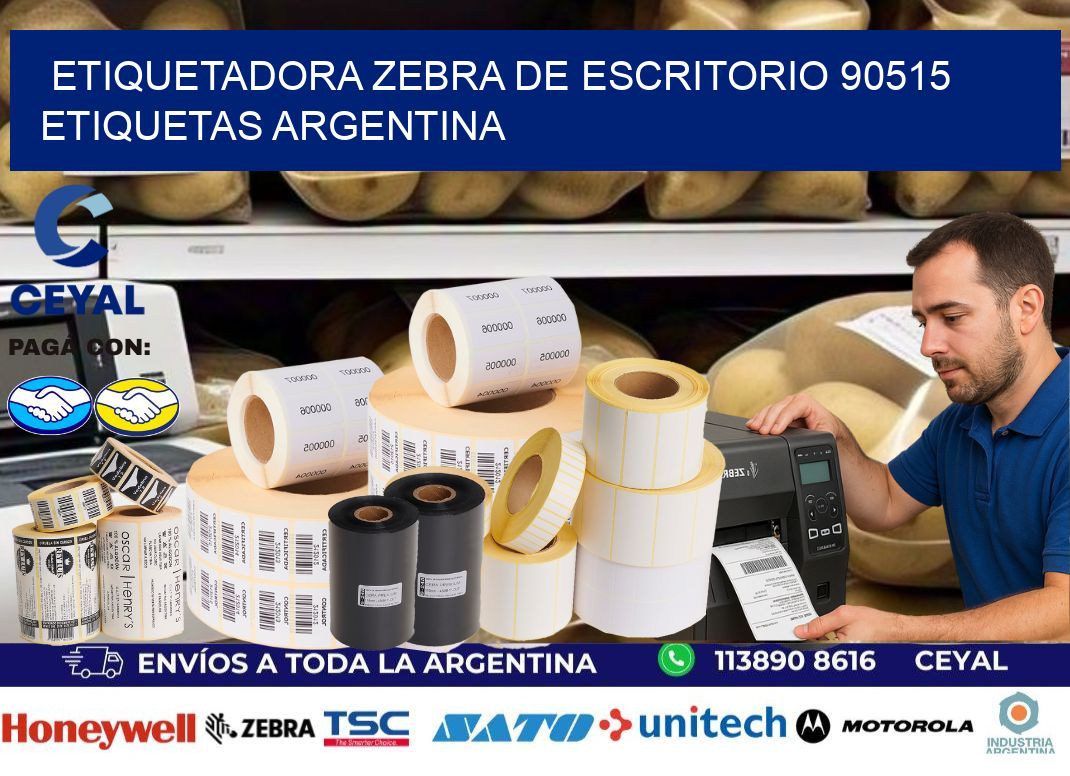 etiquetadora zebra de escritorio 90515 etiquetas argentina