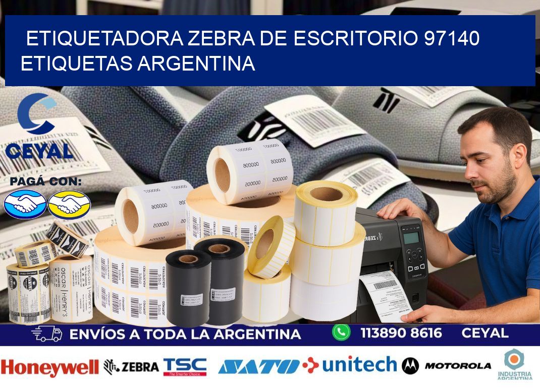 etiquetadora zebra de escritorio 97140 etiquetas argentina