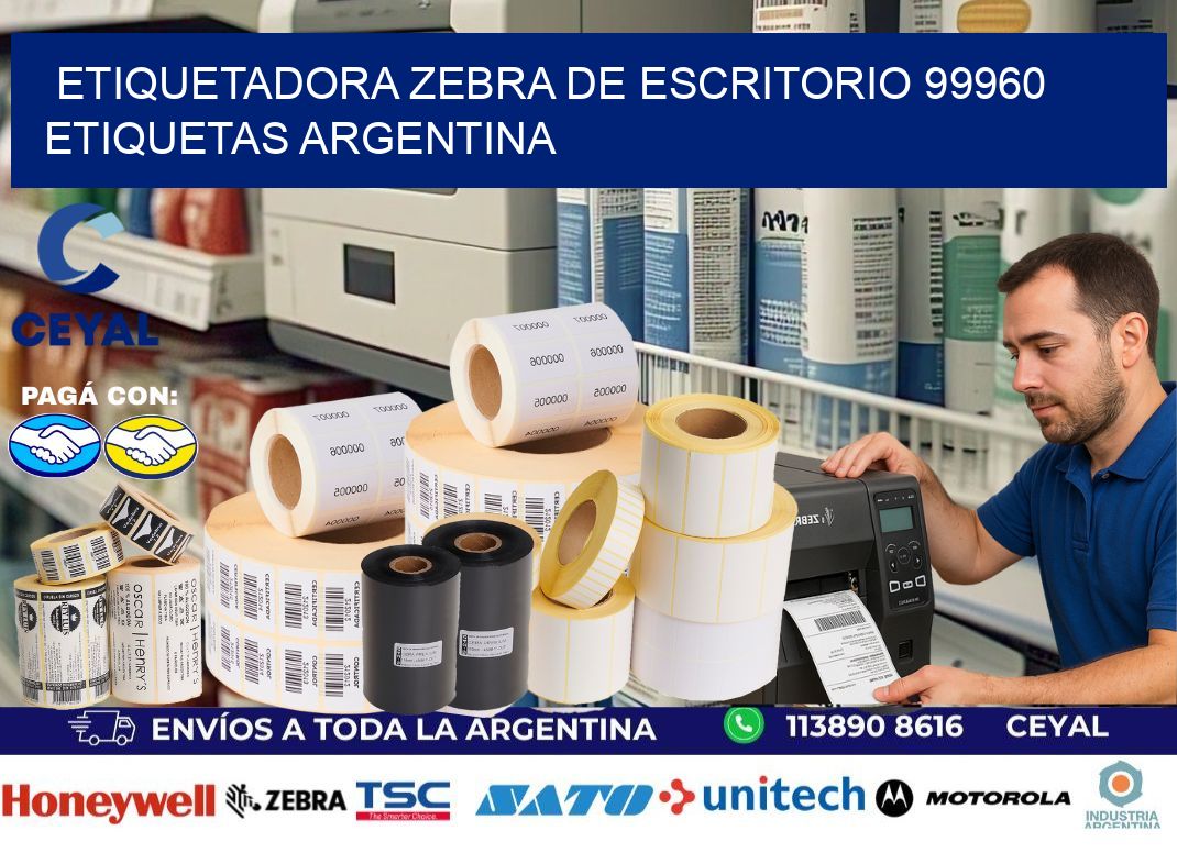 etiquetadora zebra de escritorio 99960 etiquetas argentina