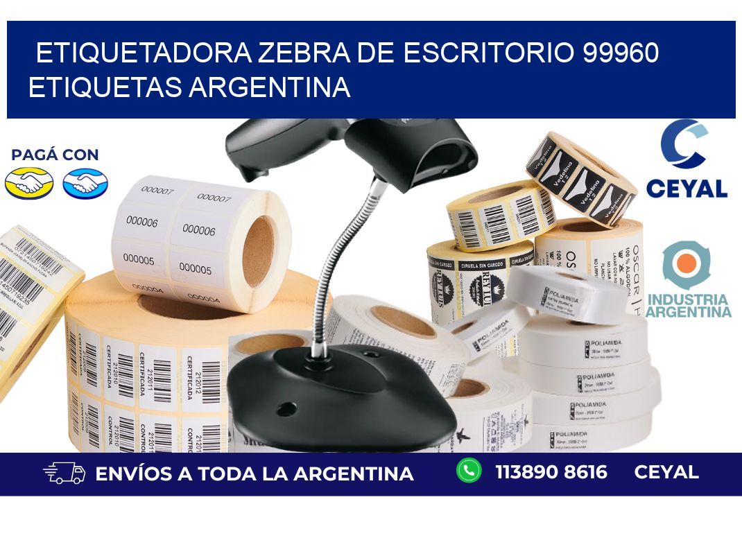 etiquetadora zebra de escritorio 99960 etiquetas argentina