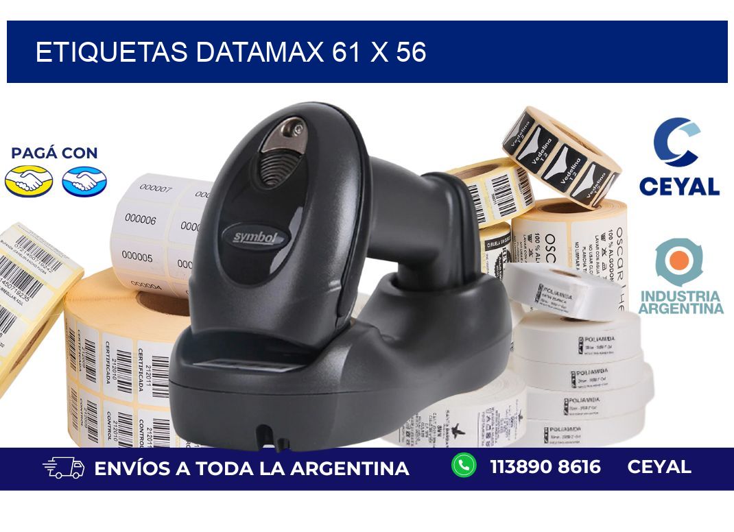 etiquetas datamax 61 x 56