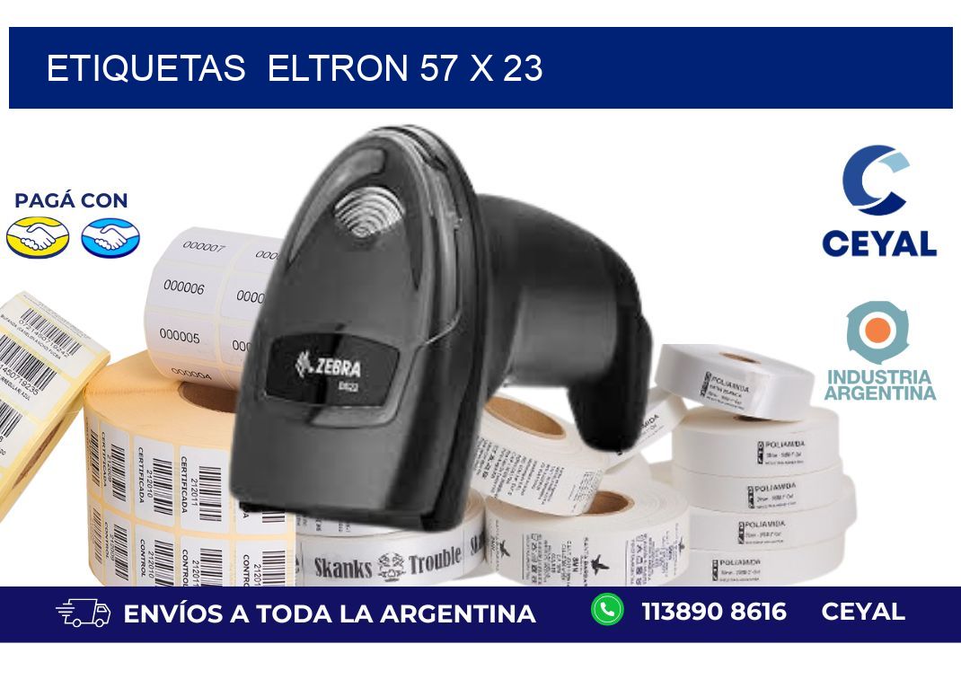 etiquetas  eltron 57 x 23