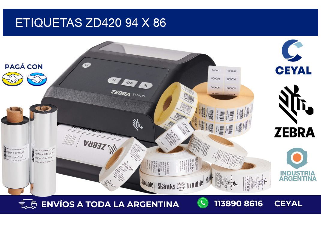 etiquetas zd420 94 x 86