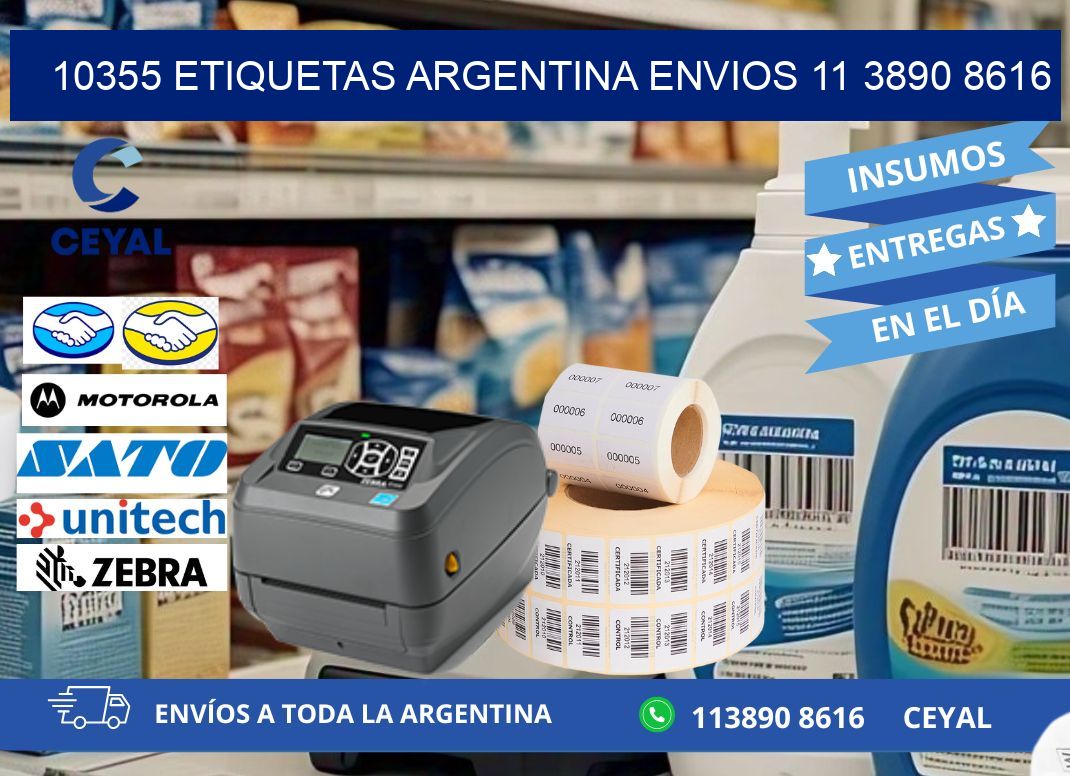 10355 ETIQUETAS ARGENTINA ENVIOS 11 3890 8616
