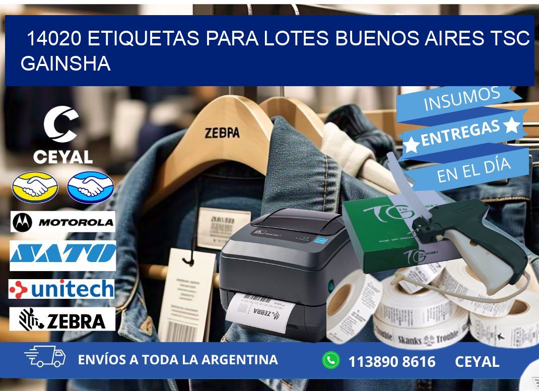14020 ETIQUETAS PARA LOTES BUENOS AIRES TSC GAINSHA