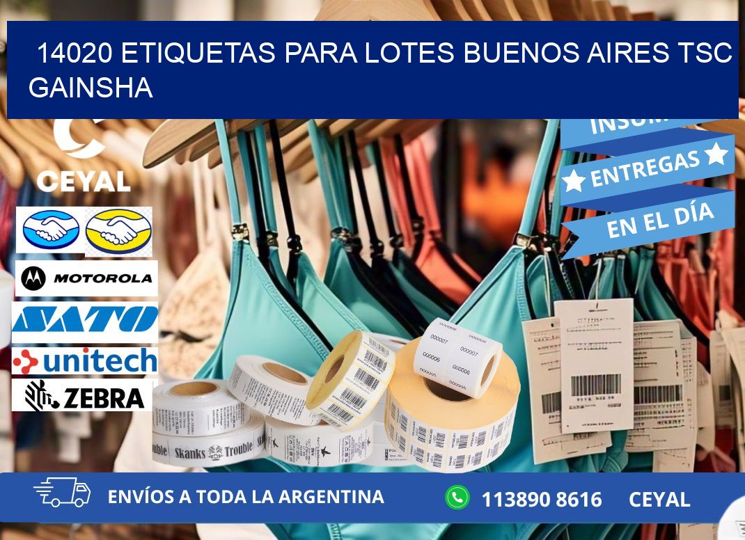 14020 ETIQUETAS PARA LOTES BUENOS AIRES TSC GAINSHA