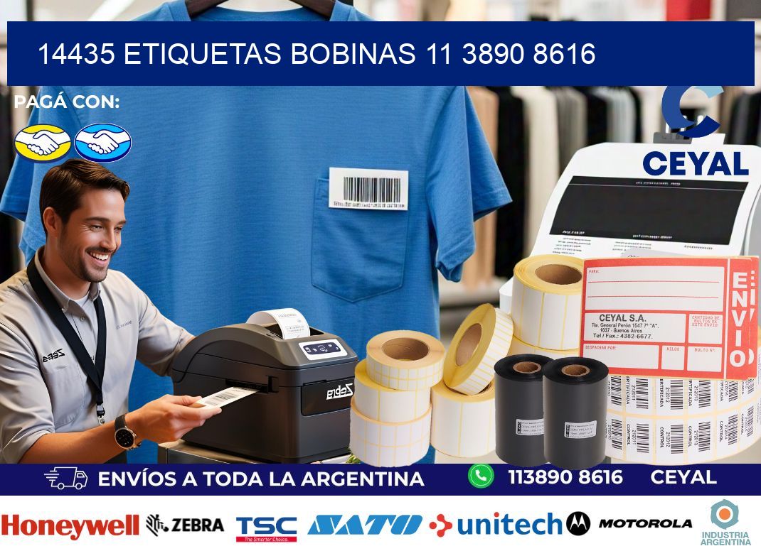14435 ETIQUETAS BOBINAS 11 3890 8616