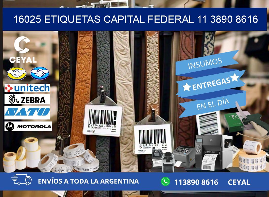 16025 ETIQUETAS CAPITAL FEDERAL 11 3890 8616