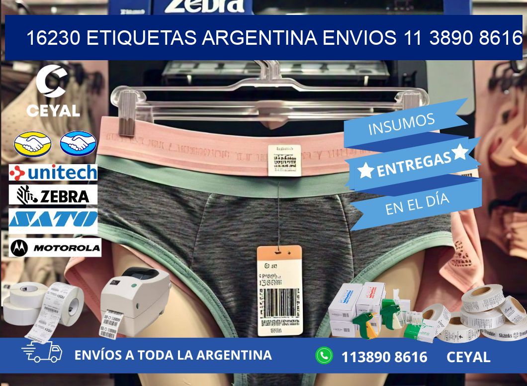 16230 ETIQUETAS ARGENTINA ENVIOS 11 3890 8616