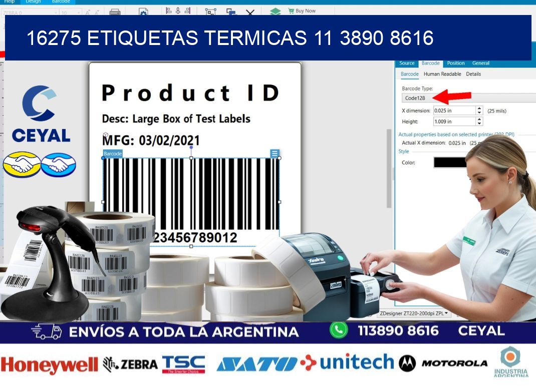 16275 ETIQUETAS TERMICAS 11 3890 8616