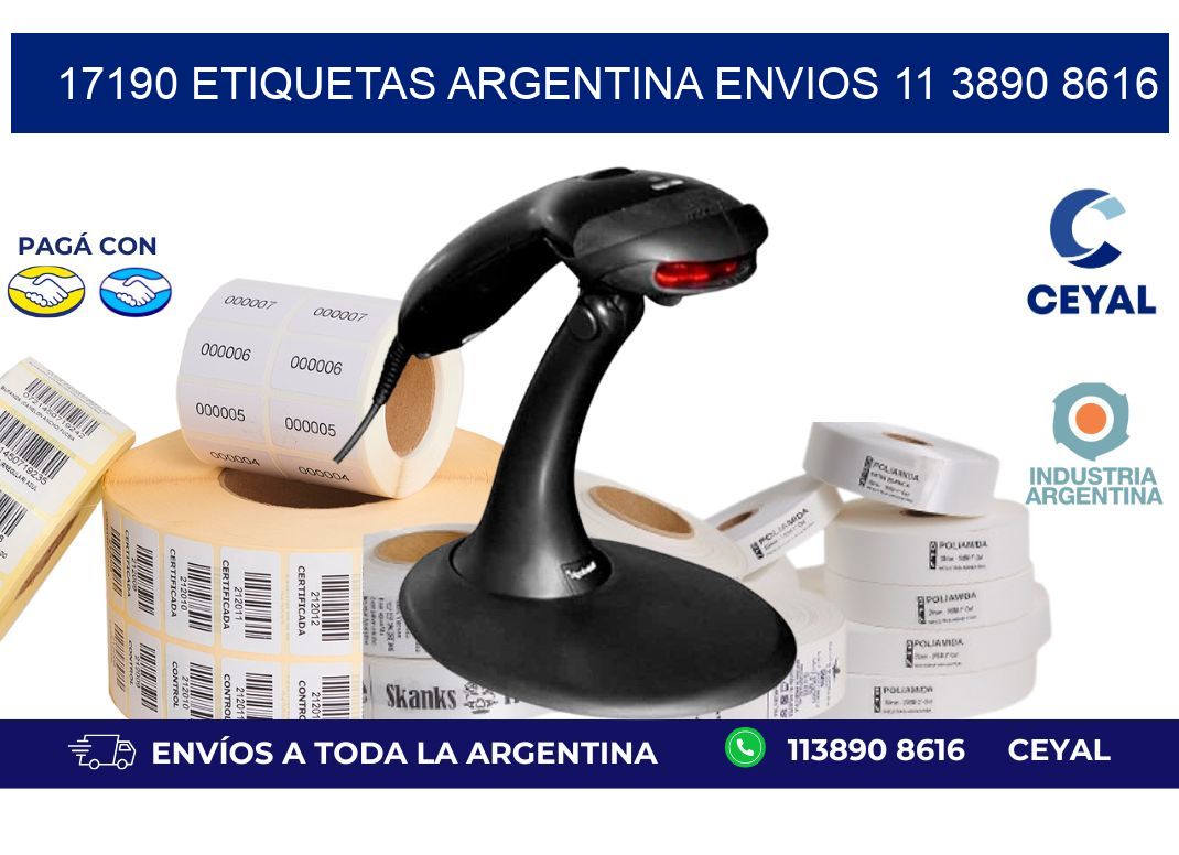 17190 ETIQUETAS ARGENTINA ENVIOS 11 3890 8616