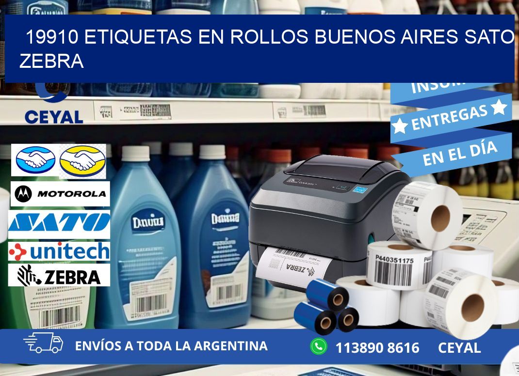 19910 ETIQUETAS EN ROLLOS BUENOS AIRES SATO ZEBRA
