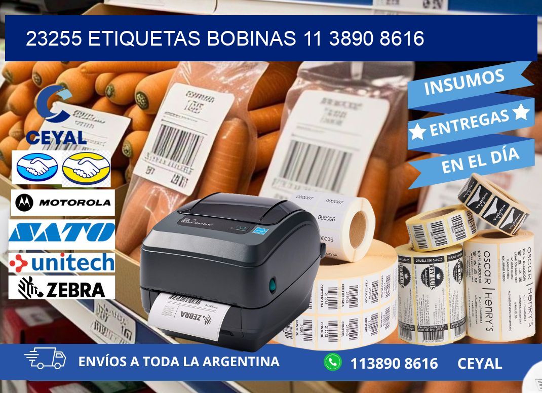 23255 ETIQUETAS BOBINAS 11 3890 8616
