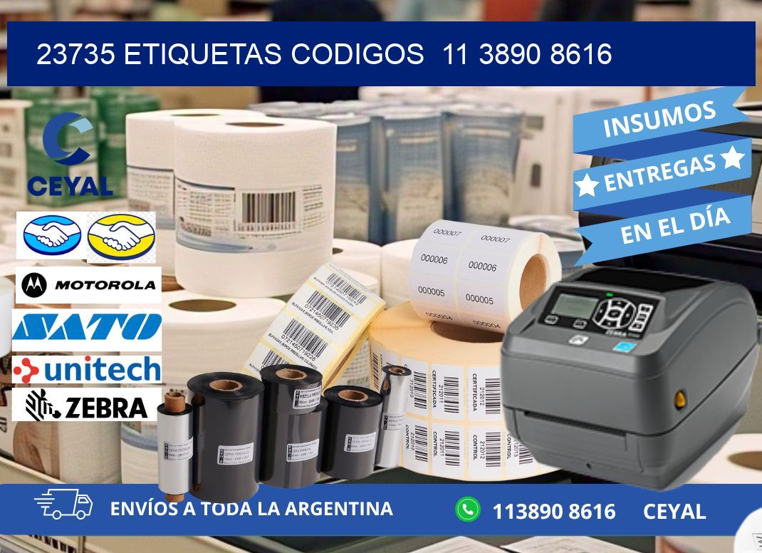 23735 ETIQUETAS CODIGOS 11 3890 8616
