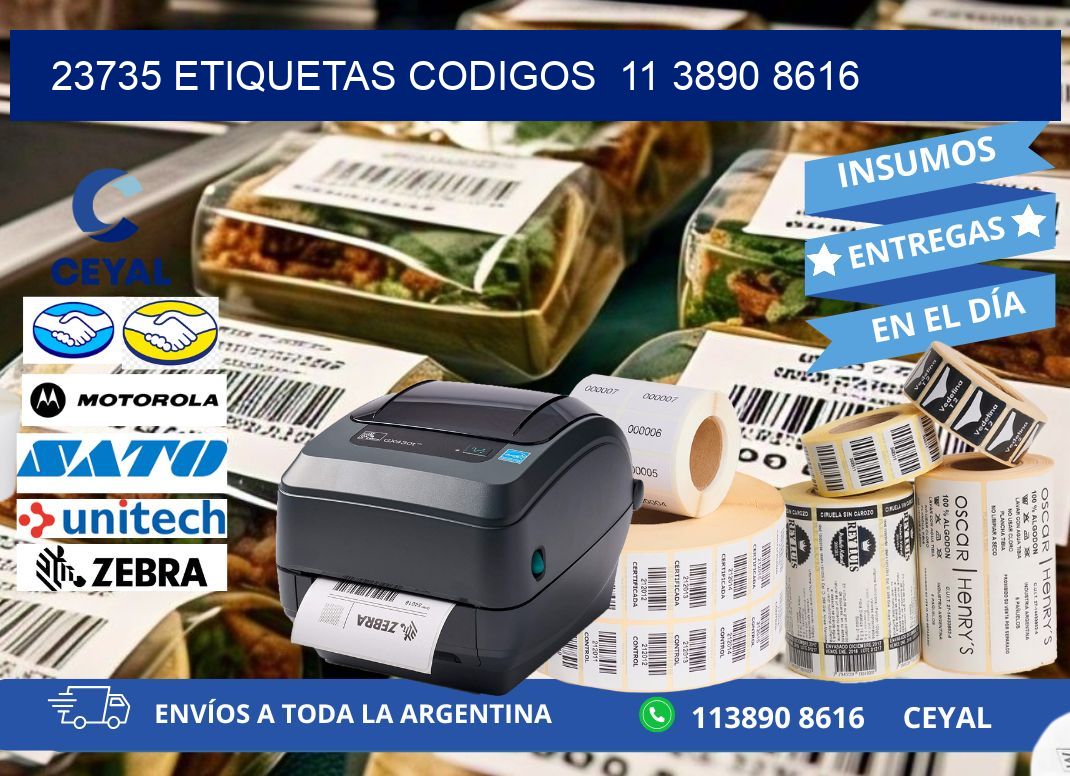 23735 ETIQUETAS CODIGOS 11 3890 8616