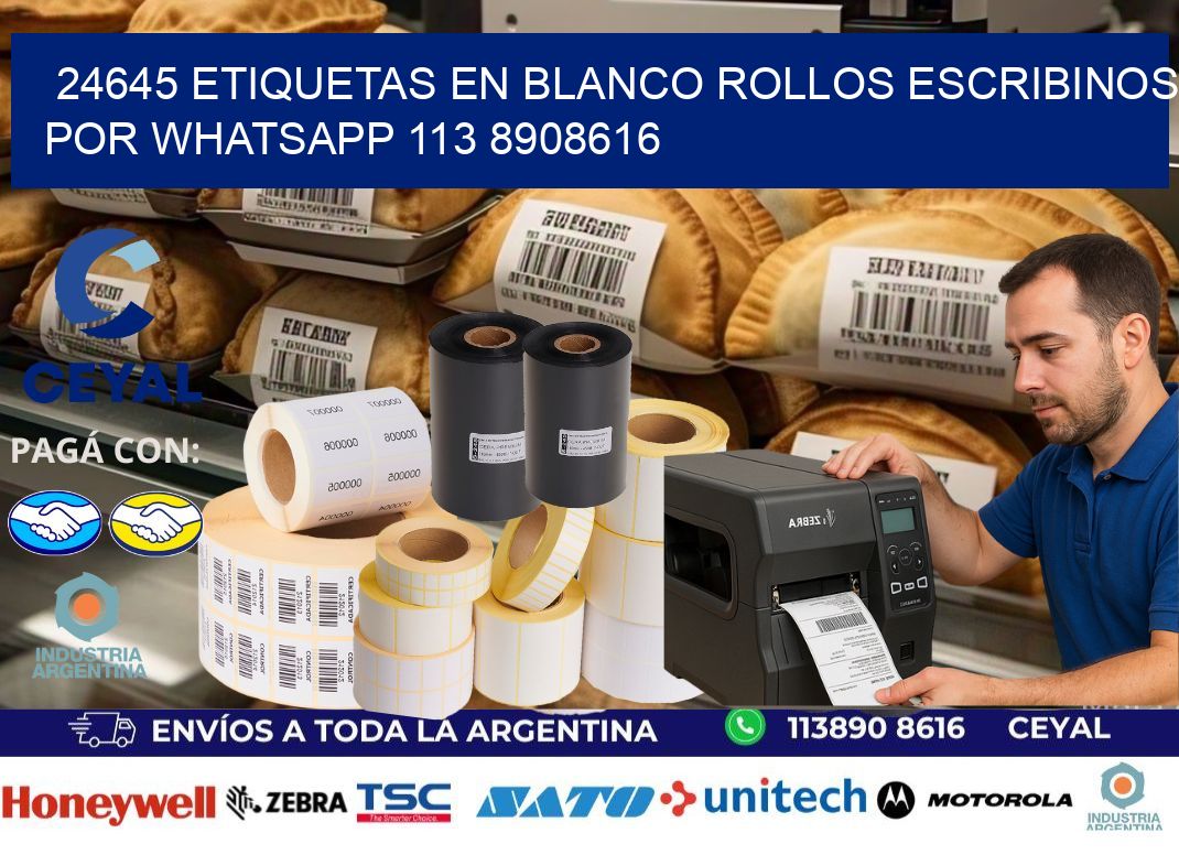 24645 ETIQUETAS EN BLANCO ROLLOS ESCRIBINOS POR WHATSAPP 113 8908616