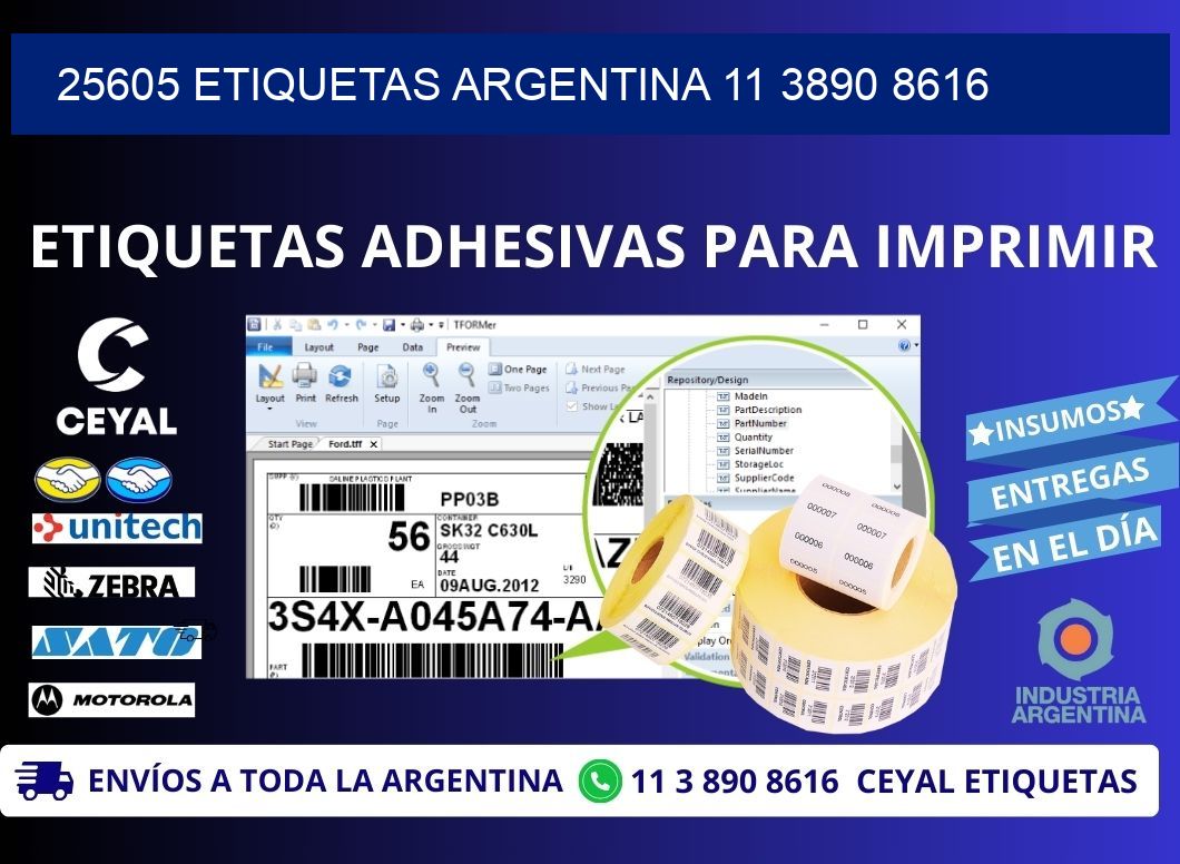 25605 ETIQUETAS ARGENTINA 11 3890 8616