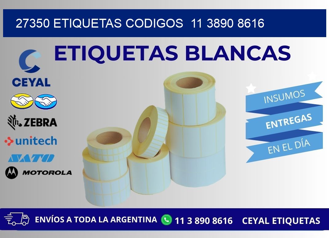 27350 ETIQUETAS CODIGOS  11 3890 8616