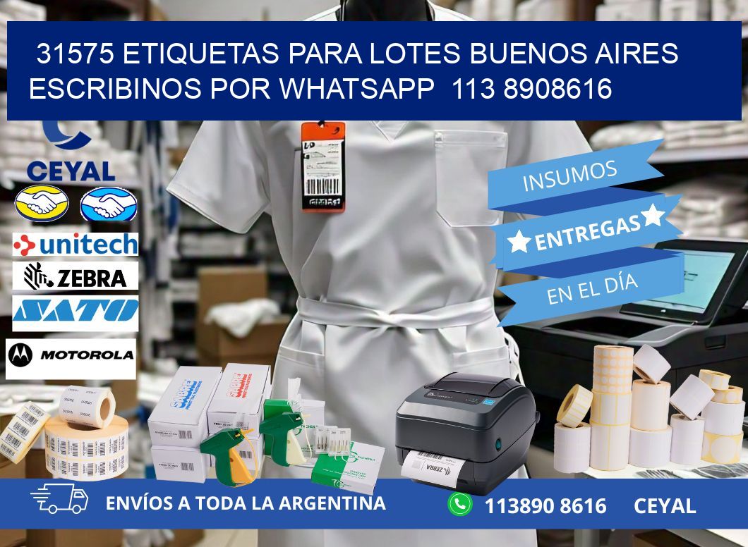 31575 ETIQUETAS PARA LOTES BUENOS AIRES ESCRIBINOS POR WHATSAPP 113 8908616