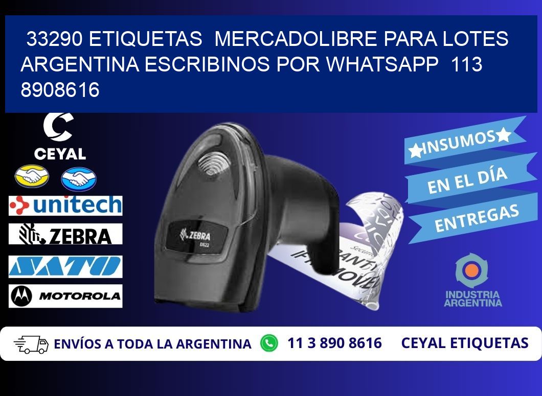 33290 ETIQUETAS  MERCADOLIBRE PARA LOTES ARGENTINA ESCRIBINOS POR WHATSAPP  113 8908616