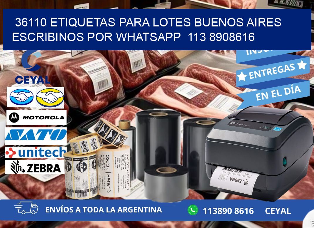 36110 ETIQUETAS PARA LOTES BUENOS AIRES ESCRIBINOS POR WHATSAPP  113 8908616