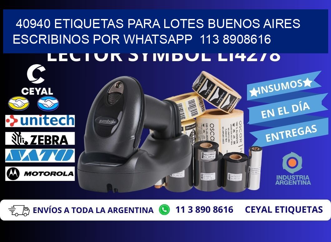 40940 ETIQUETAS PARA LOTES BUENOS AIRES ESCRIBINOS POR WHATSAPP  113 8908616