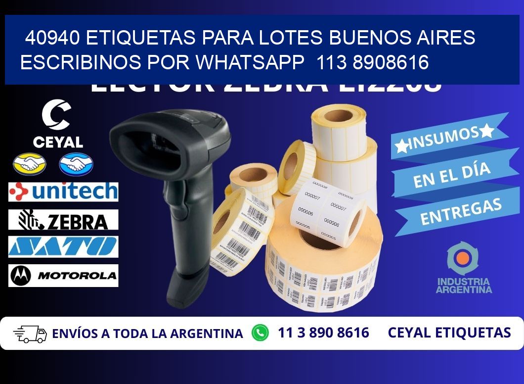 40940 ETIQUETAS PARA LOTES BUENOS AIRES ESCRIBINOS POR WHATSAPP  113 8908616