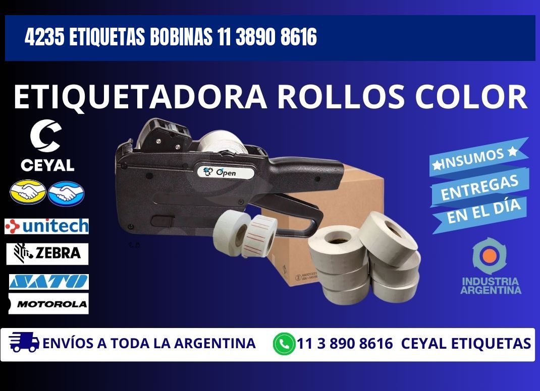 4235 ETIQUETAS BOBINAS 11 3890 8616