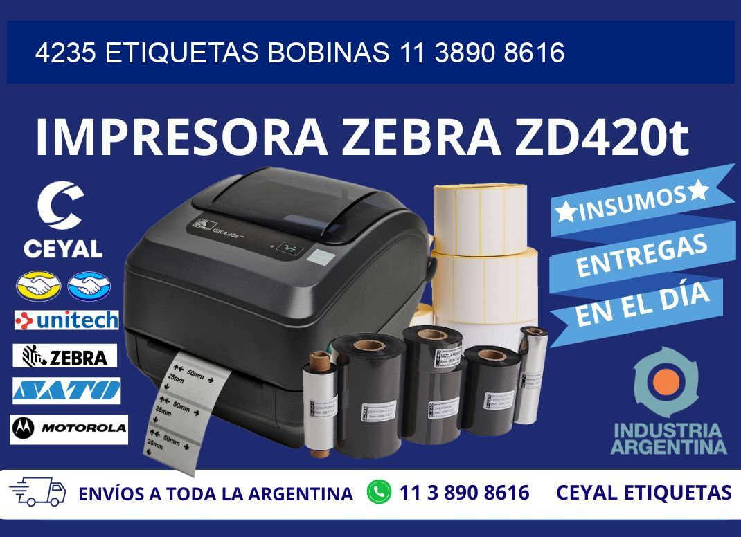 4235 ETIQUETAS BOBINAS 11 3890 8616