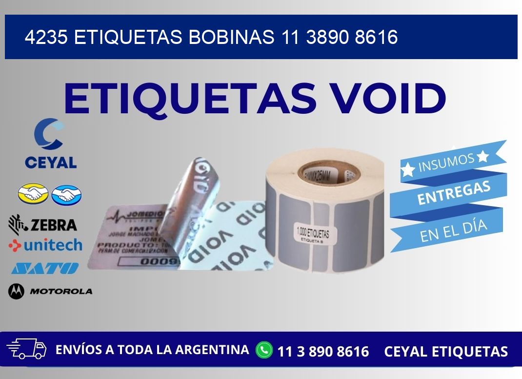 4235 ETIQUETAS BOBINAS 11 3890 8616