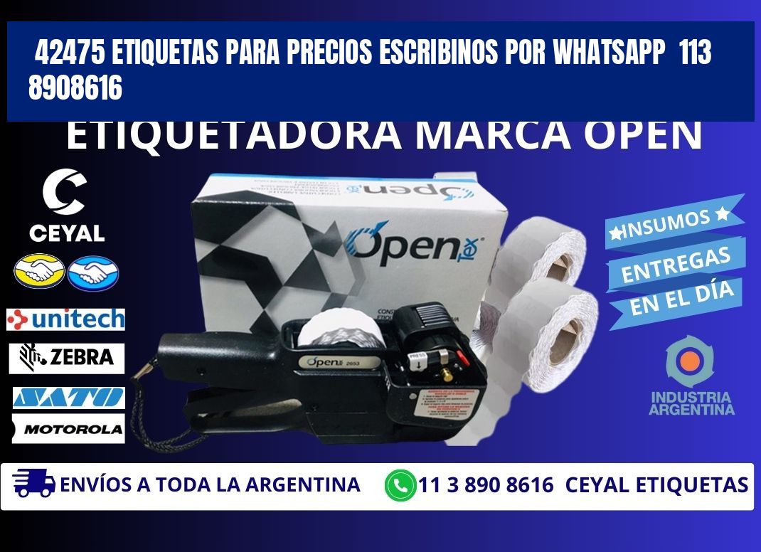 42475 ETIQUETAS PARA PRECIOS ESCRIBINOS POR WHATSAPP 113 8908616