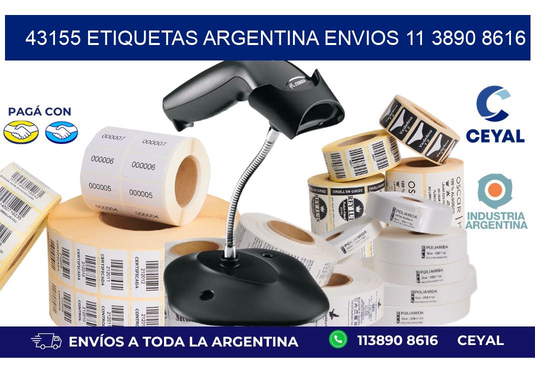 43155 ETIQUETAS ARGENTINA ENVIOS 11 3890 8616