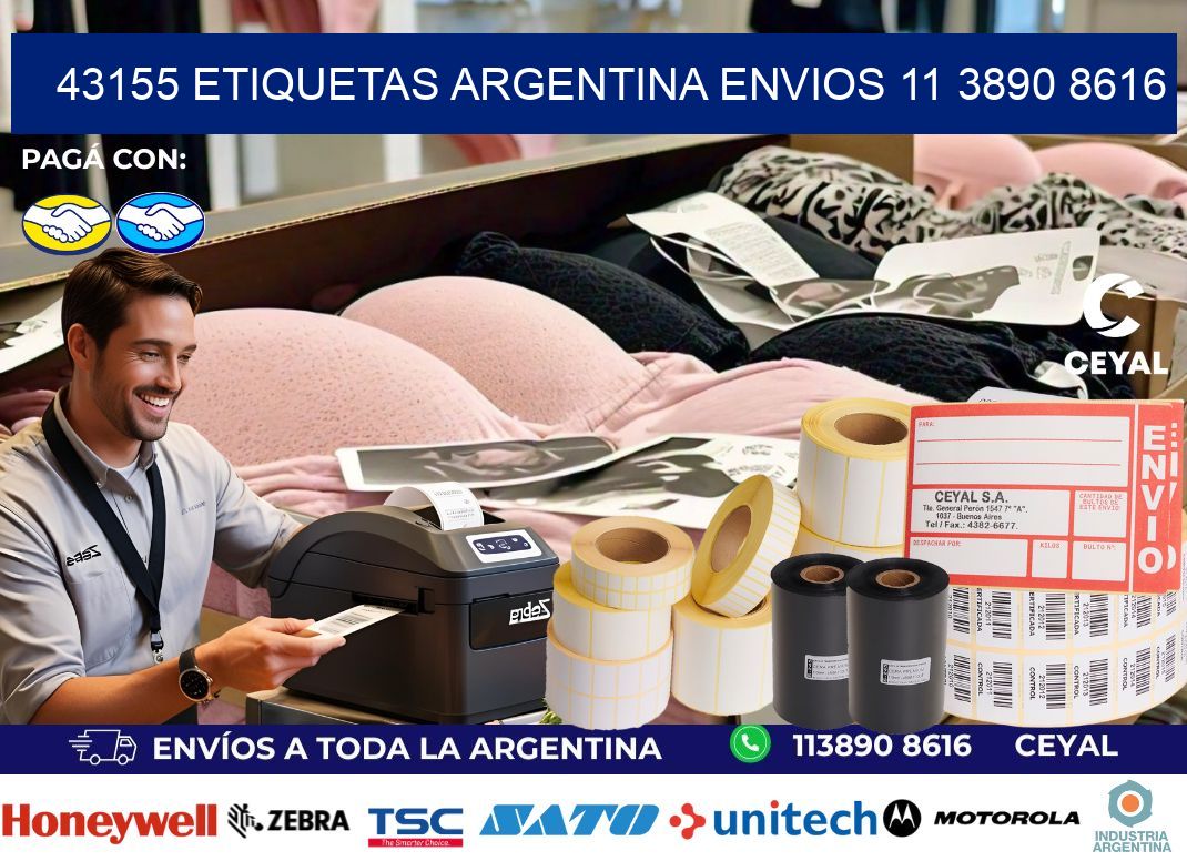 43155 ETIQUETAS ARGENTINA ENVIOS 11 3890 8616