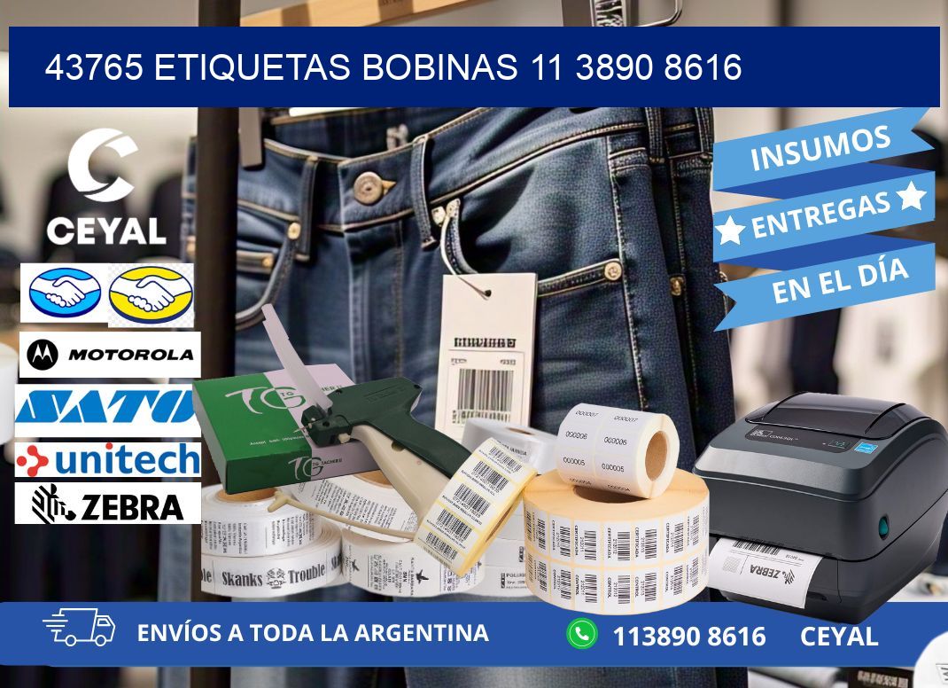 43765 ETIQUETAS BOBINAS 11 3890 8616