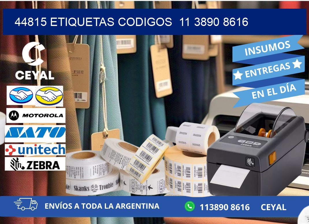 44815 ETIQUETAS CODIGOS  11 3890 8616