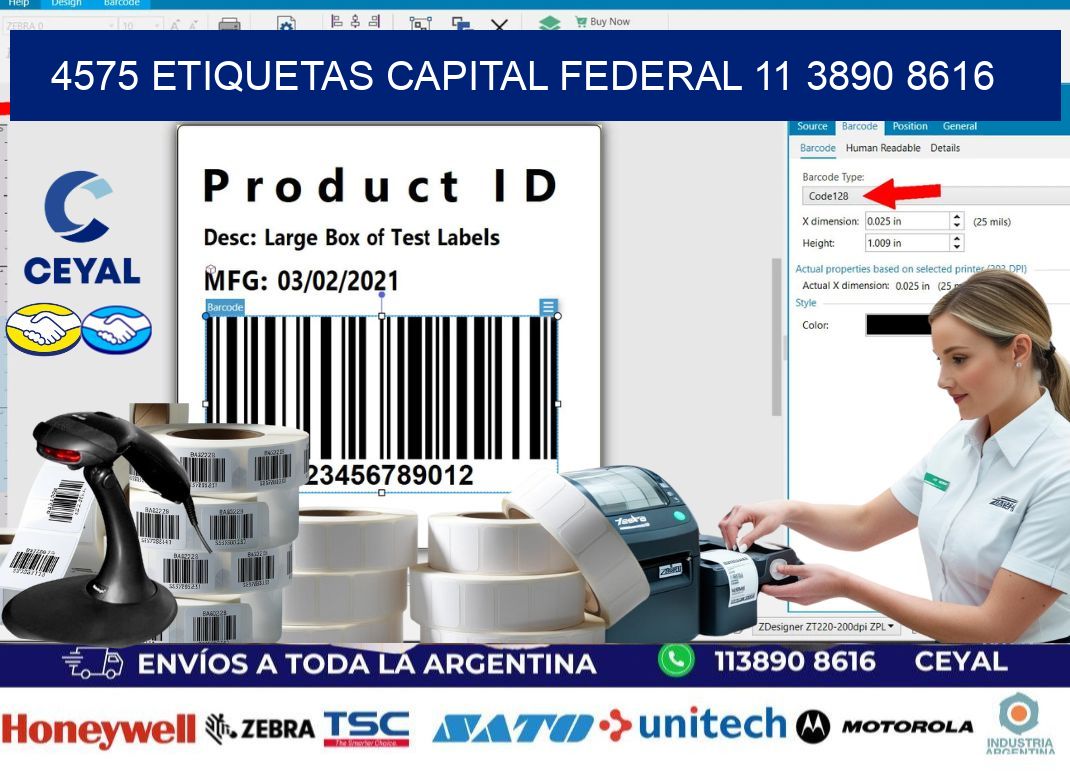 4575 ETIQUETAS CAPITAL FEDERAL 11 3890 8616