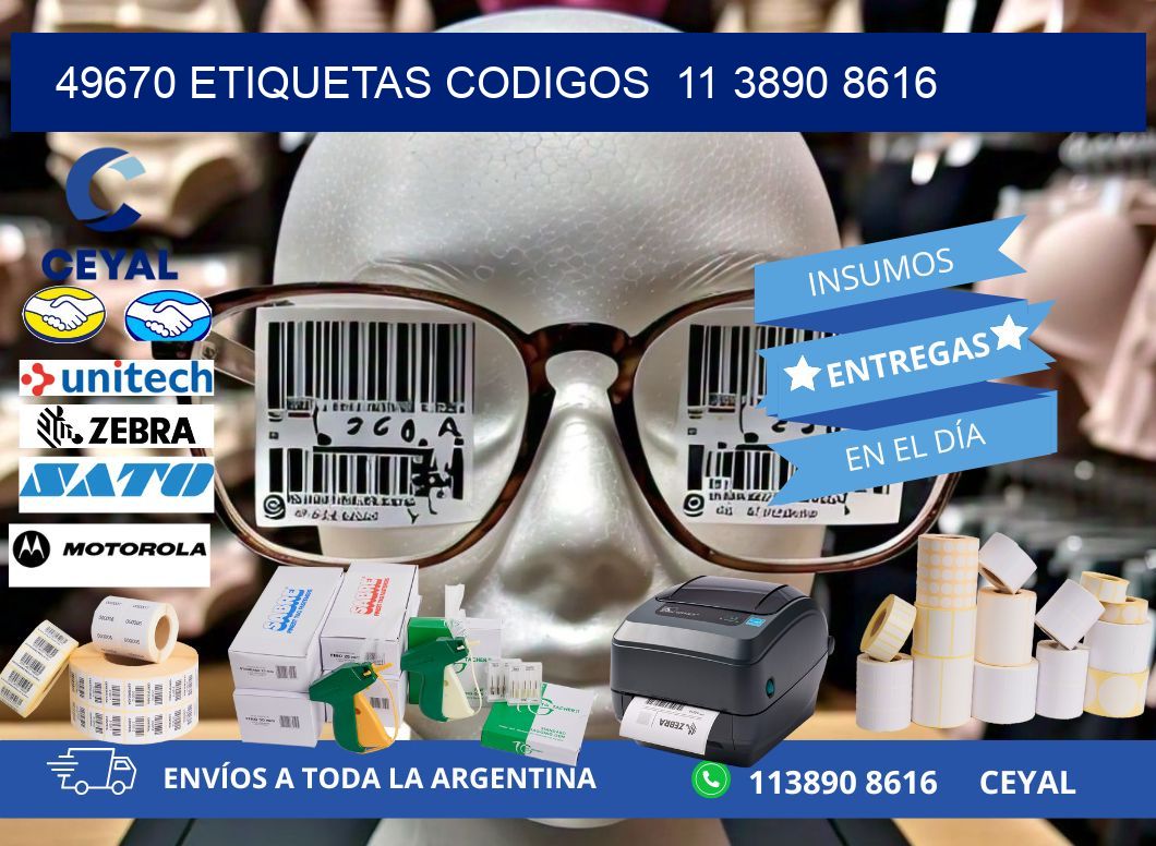 49670 ETIQUETAS CODIGOS  11 3890 8616