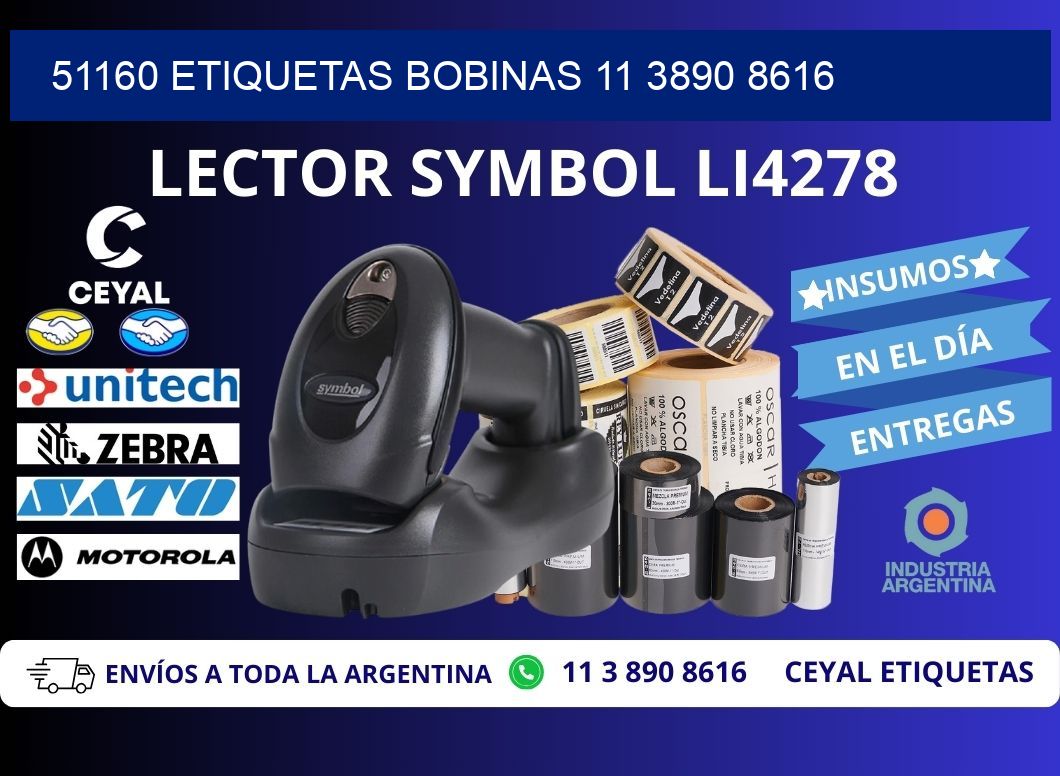 51160 ETIQUETAS BOBINAS 11 3890 8616