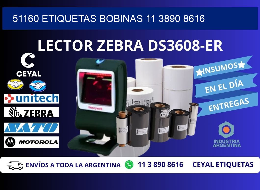 51160 ETIQUETAS BOBINAS 11 3890 8616
