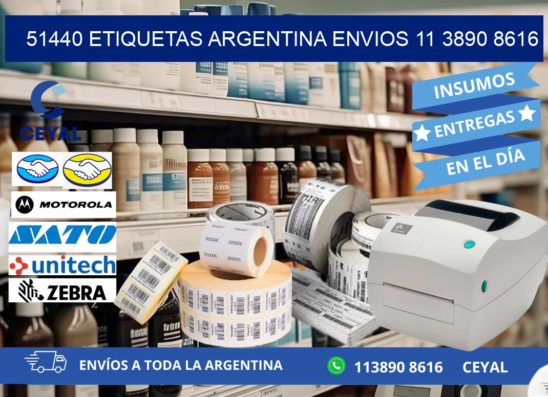51440 ETIQUETAS ARGENTINA ENVIOS 11 3890 8616